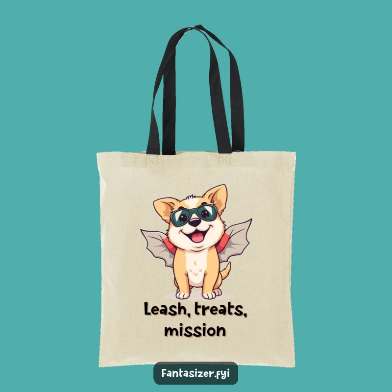 Funny Dog Superhero Tote Bag: Carry Your Dreams Hilariously!