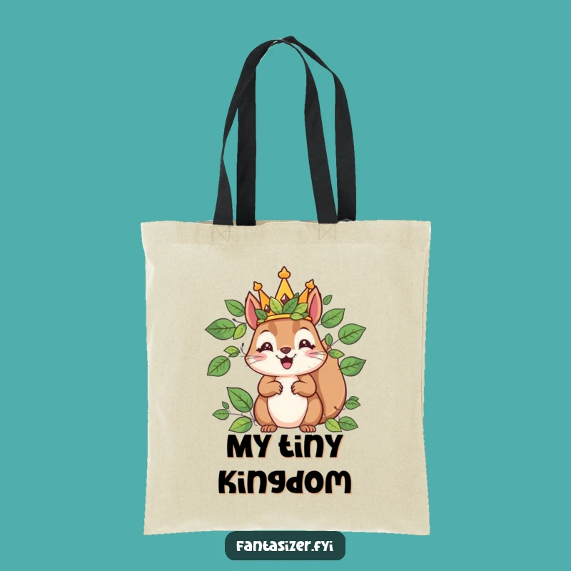 Funny Squirrel King Tote Bag: Carry Your Kingdom!
